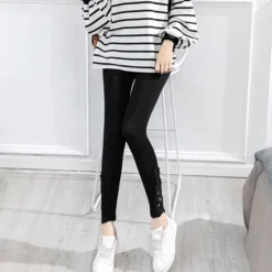 Hot Women's Leggings Solid Colored Black White Fashion Ankle-Length Casual Daily Women Leggings