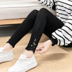 Hot Women's Leggings Solid Colored Black White Fashion Ankle-Length Casual Daily Women Leggings