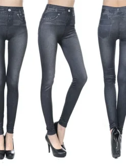 Hot Women's Leggings Trousers 3D Print Chinos Vacation Vintage Streetwear Full Length High Waist Plain Printing Comfy Soft Comfortable Stretchy Outdoor Street Black Blue Gray Summer Skinny Women Leggings