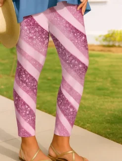 New Women's Leggings Vacation Vintage Ethnic Style Ankle-Length High Waist Graphic Abstract 3D Print Quick Dry Breathability Soft Stretchy Outdoor Home Causal Black Yellow Pink Blue Fall Slim Fit Women Leggings|Women's Sweatpants & Joggers