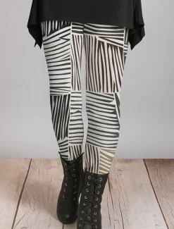 New Women's Leggings Vacation Vintage Ethnic Style Ankle-Length High Waist Graphic Abstract 3D Print Quick Dry Breathability Soft Stretchy Outdoor Home Causal Black White Yellow Blue Fall Regular Fit Women Women's Sweatpants & Joggers|Leggings