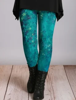 Women's Leggings Vacation Vintage Ethnic Style Ankle-Length High Waist Floral Graphic Abstract 3D Print Quick Dry Breathability Soft Stretchy Outdoor Home Causal White Pink Green Fall Regular Fit Women Women's Sweatpants & Joggers|Leggings
