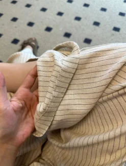 Sale Women's Linen BLend Pants Trousers Vacation Vintage Ethnic Style Full Length Mid Waist Striped Elastic Waistband Comfy Breathability Soft Inelastic Vacation Home Summer Spring Fall Loose Fit Women Pants|Pants