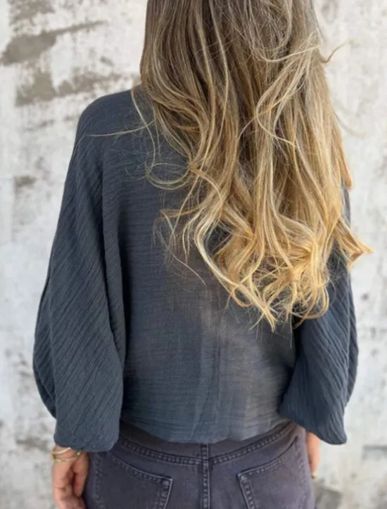 Discount Women's Linen-Inspired Shirts Button Up T Shirt Plain Fashion Modern Casual Long Sleeve V Neck Regular Tops Daily Weekend Patchwork Buttons Sage Green Yellow off-white Gray Spring Fall Women Shirts