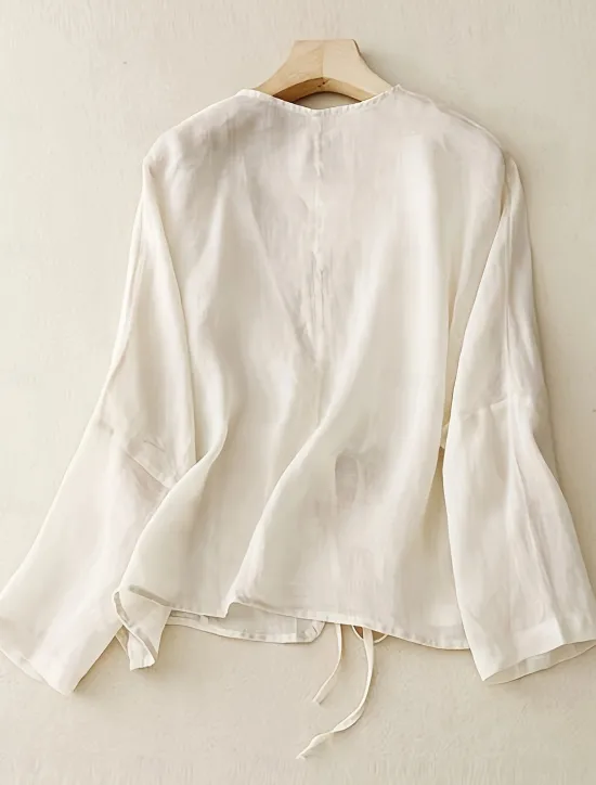 Sale Women's Linen-Inspired Shirts Button Up Blouse Solid / Plain Color Daily Daily Sexy Spring, Fall, Winter, Summer Women Shirts