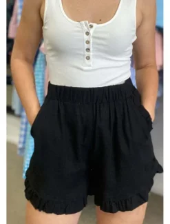 New Women's Linen-Inspired Shorts Shorts Slacks Fashion Casual Short Natural Plain Pocket Elastic Waist Outdoor Comfortable Street Going out rice white Wine Grey Navy Summer Regular Fit Women Pants