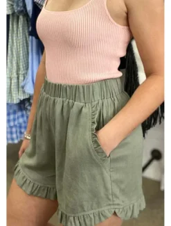 New Women's Linen-Inspired Shorts Shorts Slacks Fashion Casual Short Natural Plain Pocket Elastic Waist Outdoor Comfortable Street Going out rice white Wine Grey Navy Summer Regular Fit Women Pants