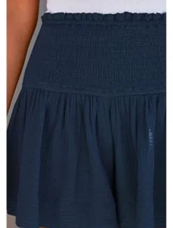 Online Women's Linen-Inspired Shorts Shorts Slacks Streetwear Casual Short Natural Plain Elastic Waist Comfy Outdoor Comfortable Street Daily Wear Almond Grey Black Pink Summer Regular Fit Women Pants