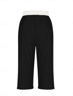 Outlet Women's Linen-Inspired Shorts Chinos Fashion Streetwear Basic Calf-Length Medium Waist Color Block Pocket Drawstring Comfort Outdoor Micro-elastic Vacation Street Daily Grey Black Pink Sky Blue Women Pants