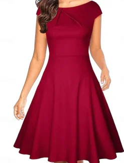 Hot Women's Long Dress Maxi Dress Casual Dress Maxi Dress A Line Dress Basic Casual Vacation Party Work Regular Fit Plain Sleeveless Crew Neck Black Wine Red Summer Spring Women Cocktail Dress