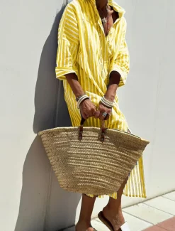 New Women's Long Dress Maxi Dress Cotton Linen Dresses Shirt Dress Casual Dress Cotton Linen Dress Stylish Casual Vacation Daily Date Regular Fit Stripe Long Sleeve Lapel Yellow Light Green Red Royal Blue Women Dresses