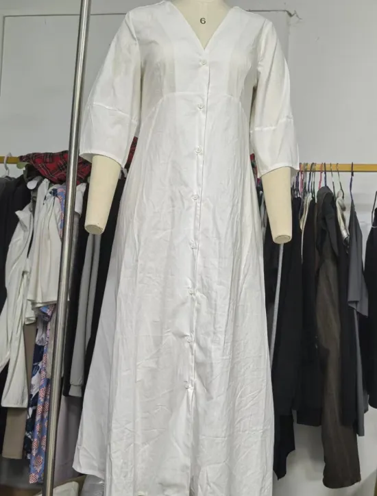 Clearance Women's Long Dress Maxi Dress Casual Dress Summer Dress Boho Dress Elegant Fashion Basic Puff Sleeve Office Birthday Daily Regular Fit Plain Half Sleeve Deep V Summer Spring Fall Women White Dresses