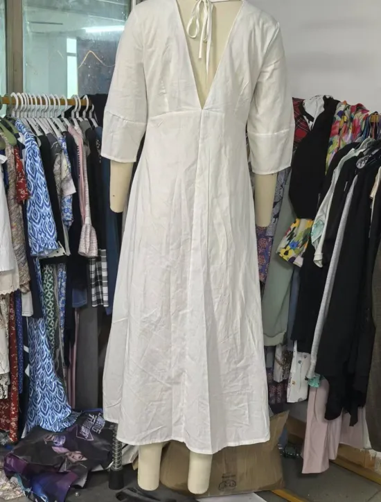 Clearance Women's Long Dress Maxi Dress Casual Dress Summer Dress Boho Dress Elegant Fashion Basic Puff Sleeve Office Birthday Daily Regular Fit Plain Half Sleeve Deep V Summer Spring Fall Women White Dresses