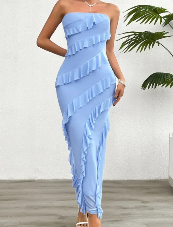 Sale Women's Long Dress Maxi Dress White Dress Prom Dress Party Dress Cocktail Dress Fashion Modern Festival Dress Wedding Party Special Occasion Regular Fit Plain Sleeveless Strapless White Pink Blue Women White Dresses