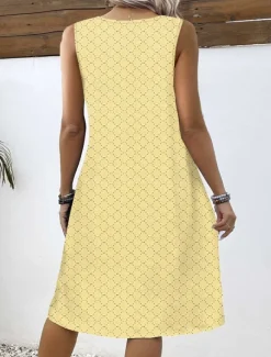 Outlet Women's Long Dress Maxi Dress Casual Dress A Line Dress Elegant Stylish Casual Vacation Daily Date Regular Fit Plain Sleeveless Crew Neck Summer Spring Women White Dresses