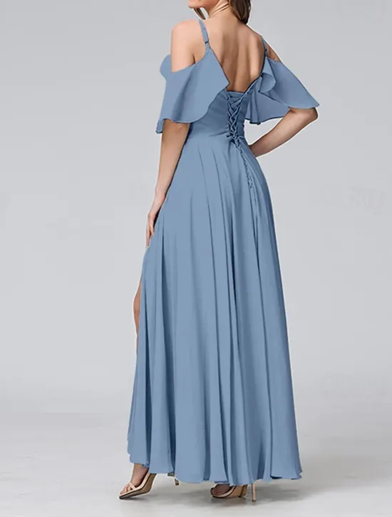 Discount Women's Long Dress Maxi Dress Prom Dress Party Dress Cocktail Dress Wedding Guest Dress Fashion Party Special Occasion Date Regular Fit Plain Short Sleeve V Neck Yellow Light Blue Summer Women Cocktail Dress