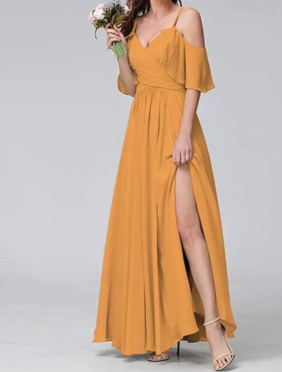 Discount Women's Long Dress Maxi Dress Prom Dress Party Dress Cocktail Dress Wedding Guest Dress Fashion Party Special Occasion Date Regular Fit Plain Short Sleeve V Neck Yellow Light Blue Summer Women Cocktail Dress