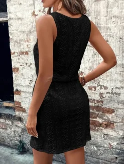 Hot Women's Long Dress Maxi Dress Casual Dress Tank Dress Stylish Casual Vacation Daily Regular Fit Plain Sleeveless U Neck Black White Sky Blue Summer Spring Women Sundresses