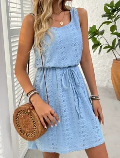 Hot Women's Long Dress Maxi Dress Casual Dress Tank Dress Stylish Casual Vacation Daily Regular Fit Plain Sleeveless U Neck Black White Sky Blue Summer Spring Women Sundresses