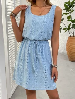 Hot Women's Long Dress Maxi Dress Casual Dress Tank Dress Stylish Casual Vacation Daily Regular Fit Plain Sleeveless U Neck Black White Sky Blue Summer Spring Women Sundresses