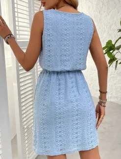 Hot Women's Long Dress Maxi Dress Casual Dress Tank Dress Stylish Casual Vacation Daily Regular Fit Plain Sleeveless U Neck Black White Sky Blue Summer Spring Women Sundresses