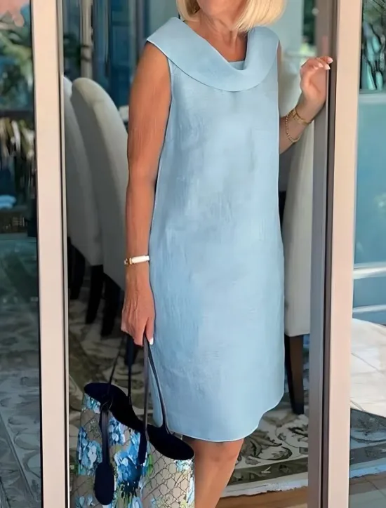 Outlet Women's Long Dress Maxi Dress Cotton Linen Dresses Casual Dress Elegant Stylish Basic Vacation Party Work Regular Fit Plain Sleeveless Shirt Collar Black Yellow Pink Blue Summer Spring Women Dresses