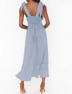 Best Women's Long Dress Maxi Dress Graduation Dress A Line Dress Summer Dress Cami Dress Elegant Stylish Vacation Daily Date Regular Fit Plain Sleeveless Square Neck Black White Light Green Pink Summer Women White Dresses