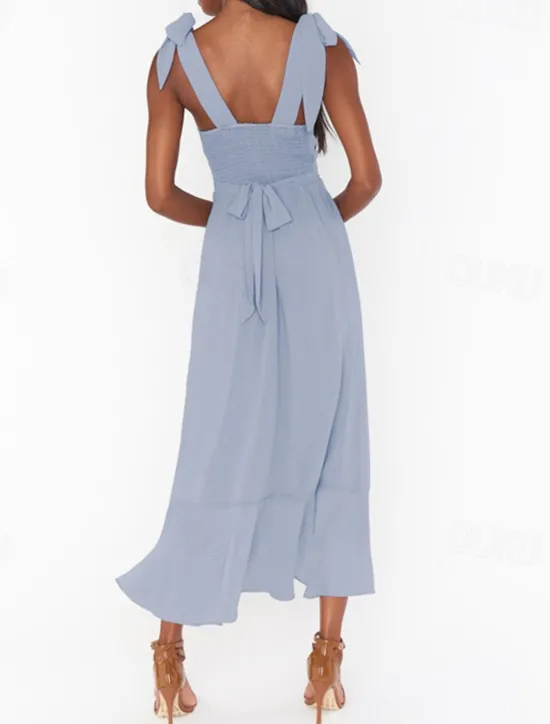 Best Women's Long Dress Maxi Dress Graduation Dress A Line Dress Summer Dress Cami Dress Elegant Stylish Vacation Daily Date Regular Fit Plain Sleeveless Square Neck Black White Light Green Pink Summer Women White Dresses