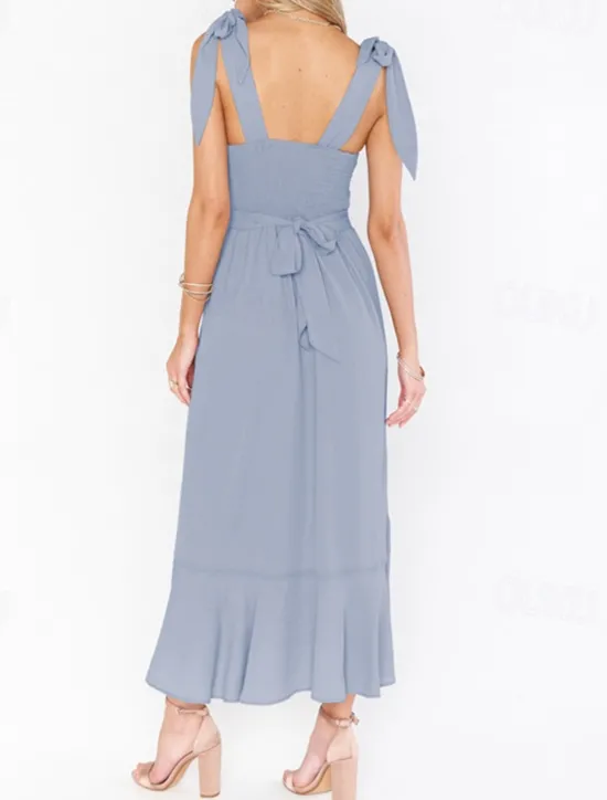 Best Women's Long Dress Maxi Dress Graduation Dress A Line Dress Summer Dress Cami Dress Elegant Stylish Vacation Daily Date Regular Fit Plain Sleeveless Square Neck Black White Light Green Pink Summer Women White Dresses
