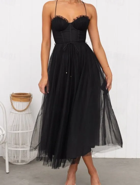 Discount Women's Long Dress Maxi Dress Casual Dress Cocktail Dress Wedding Guest Dress Chiffon Dress Fashion Outdoor Party Holiday Regular Fit Plain Sleeveless V Neck Black Pink Brown Summer Women Cocktail Dress