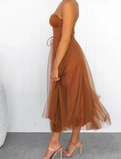 Discount Women's Long Dress Maxi Dress Casual Dress Cocktail Dress Wedding Guest Dress Chiffon Dress Fashion Outdoor Party Holiday Regular Fit Plain Sleeveless V Neck Black Pink Brown Summer Women Cocktail Dress
