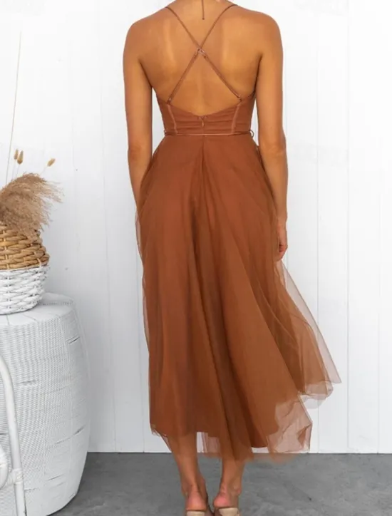 Discount Women's Long Dress Maxi Dress Casual Dress Cocktail Dress Wedding Guest Dress Chiffon Dress Fashion Outdoor Party Holiday Regular Fit Plain Sleeveless V Neck Black Pink Brown Summer Women Cocktail Dress