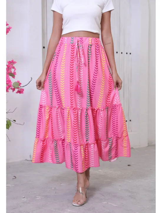 New Women's Long Skirt Bohemia Boho Long Maxi High Waist Skirts Graphic Color Block Patchwork Print Micro-elastic Holiday Beach Summer Polyester Women Skirts