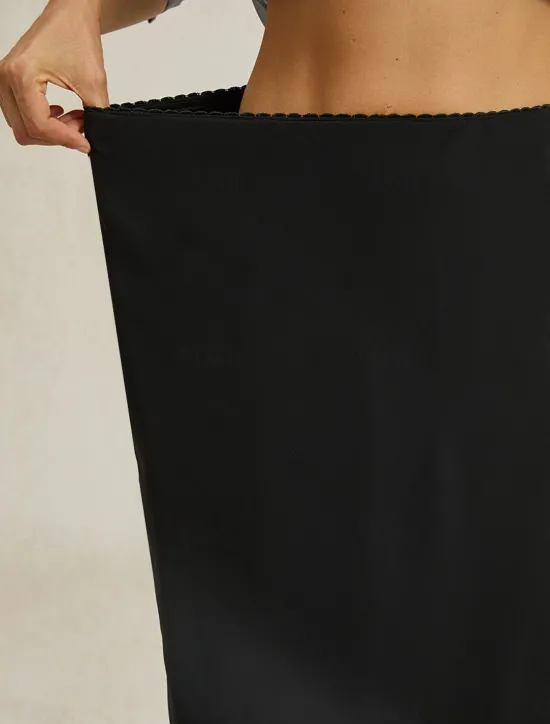 Women's Loose Elegant Midi High Waist Skirts Inelastic Summer Chiffon Women Skirts