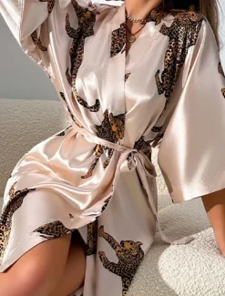 Hot Women's Loungewear Luxury Animal Home Summer Spring Women Pajama-Setter