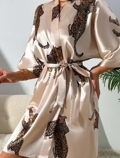 Hot Women's Loungewear Luxury Animal Home Summer Spring Women Pajama-Setter