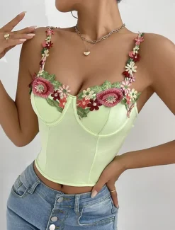 Sale Women's Loungewear Pure Color Corsets Carnival Party Valentine's Day Breathable Straps Sleeveless Lace Backless Summer Spring Home Outfits Women Shapewear