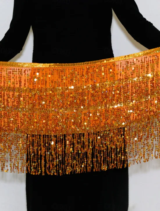 New Women's Mardi Gras Skirt Sparkly Skirt Mini White / Black Black White Yellow Skirts Summer Sequins Tassel Fringe Print Fashion Casual Performance Party One-Size Carnival Theme Women Skirts
