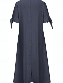 Outlet Women's Maxi Dress A Line Dress Summer Dress Casual Daily Regular Fit Graphic Short Sleeve V Neck Black White Navy Blue Purple Summer Women White Dresses