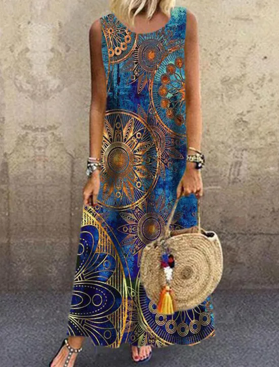 Discount Women's Maxi Dress Casual Dress T Shirt Dress Tee Dress Sundress Basic Outdoor Vacation Party Regular Fit Floral Short Sleeve Crew Neck Red Blue Green Summer Spring Women Sundresses