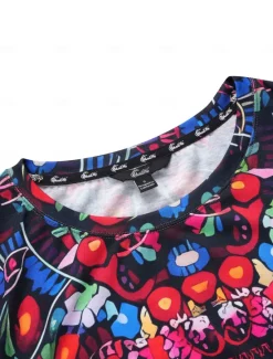 Women's Maxi Dress Casual Dress Vintage Vacation Regular Fit Floral Short Sleeve Crew Neck Black Yellow Khaki Summer Women Vacation Dresses