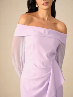 Discount Women's Maxi Dress Cocktail Dress Bodycon Elegant Party Regular Fit Solid Color Long Sleeve Off Shoulder Summer Spring Fall Winter Women Cocktail Dress