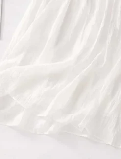 New Women's Maxi Dress Cotton Linen Dresses Casual Dress Swing Dress Cotton Maxi Dress Basic Casual Vacation Daily Regular Fit Floral Half Sleeve Crew Neck White Light Green Summer Women Dresses