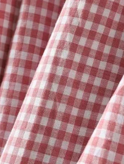 Discount Women's Maxi Dress Cotton Linen Dresses Casual Dress Tank Dress Cotton Maxi Dress Basic Casual Vacation Daily Regular Fit Plaid Sleeveless V Neck Summer Women Dresses