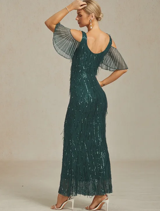 Clearance Women's Maxi Dress Sheath Dress Elegant Party Birthday Solid Color Half Sleeve V Neck Summer Women Cocktail Dress