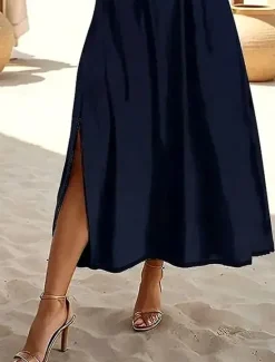 Women's Maxi Dress T Shirt Dress Tee Dress Sundress Shift Dress Summer Dress Bohemia Party Holiday Beach Form Fit Graphic Geometric Vintage Short Sleeve Crew Neck Summer Spring Women T Shirt Dresses