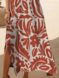 Online Women's Maxi Dress T Shirt Dress Tee Dress Sundress Shift Dress Summer Dress Bohemia Party Holiday Beach Regular Fit Floral Geometric Vintage Short Sleeve Crew Neck Yellow Red Blue Purple Summer Women T Shirt Dresses