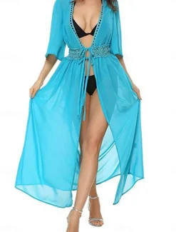 Clearance Women's Maxi Dress White Dress Casual Dress Swing Dress A Line Dress Streetwear A Line Vacation Holiday Beach Regular Fit Half Sleeve V Neck Black White Blue Summer Women White Dresses