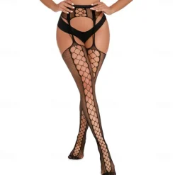 New Women's Mesh Erotic Sexy Bodies Nightwear - Acrylic Solid Colored Sexy Lingerie Set Home Outfits Women Lingerie