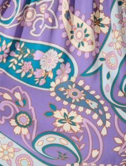 Women's Midi Dress A Line Dress Casual Boho Outdoor Beach Loose Fit Paisley 3/4 Length Sleeve V Neck Summer Spring Women Vacation Dresses